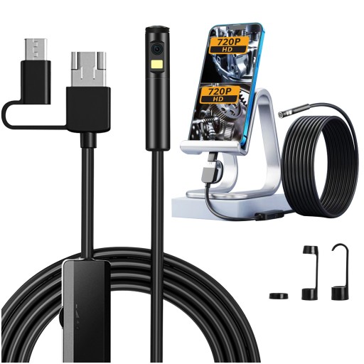 Камера осмотра эндоскопа 5М 9ЛЕД 2КС ХД вифи дуо