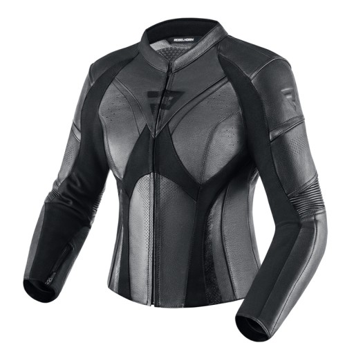 ЧЕРНАЯ КОЖАНАЯ КУРТКА REBELHORN REBEL LADY D38