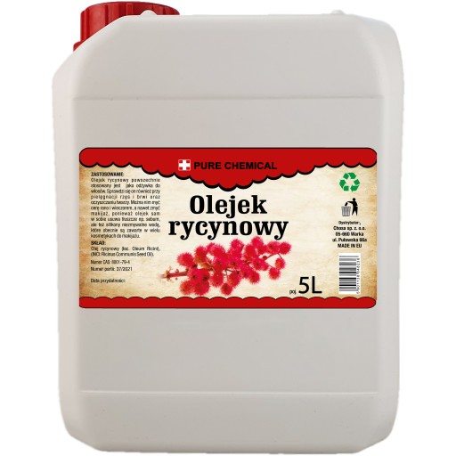 Prírodný ricínový olej 5L z INDIE Pure Chemical