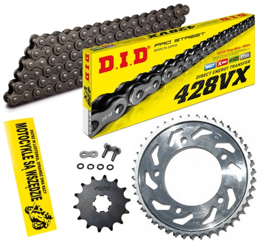 DID428VX-132 SUNF241-14 - ПРИВОДНОЙ КОМПЛЕКТ DID SUN YAMAHA MT 125 2015-2019