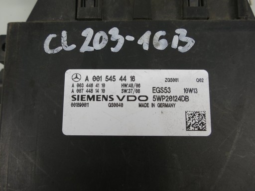 MERCEDES CLC160 CL203 W203 1.6 B control unit gearboxes A0015454416