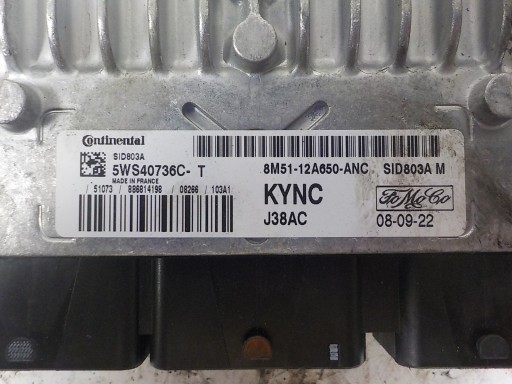 FORD FOCUS II computer control unit 5WS40736C-T 8M51-12A650-ANC KYNC