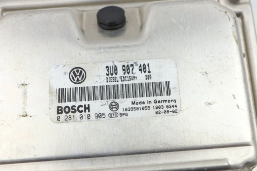 SKODA SUPERB e computer Centralina Motore 2.5 TDI 3U0907401 0281010905