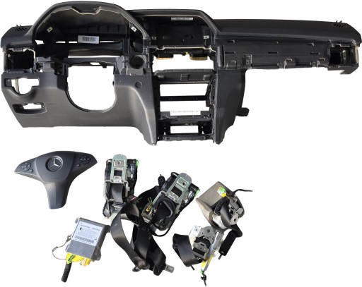 MERCEDES GLK X204 dashboard console 3X airbag tension belts KOMPLET ORYGNIAL