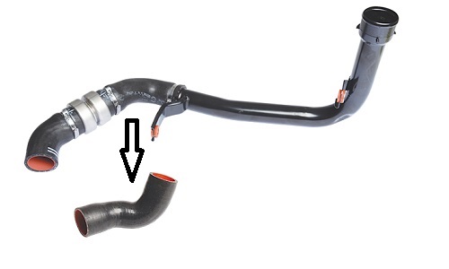 1366 74 - Шланг турбо интеркулера CITROEN / PEUGEOT 2.2 HDi