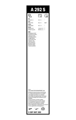 Склоочисник 3 397 007 292 BOSCH