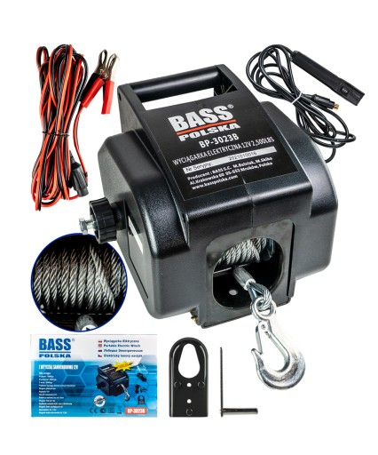 BASS ПОЛЬСЬКА ЛЕБІДКА ЕЛЕКТРИЧНА ЛЕБІДКА 12V