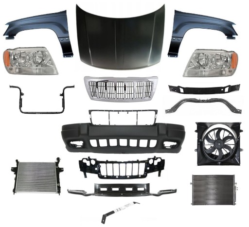 52079416 - CHEROKEE WJ 98-05 ПЕРЕДНИЙ КАПОТ БАМПЕР РЕМЕНЬ КРИЛО