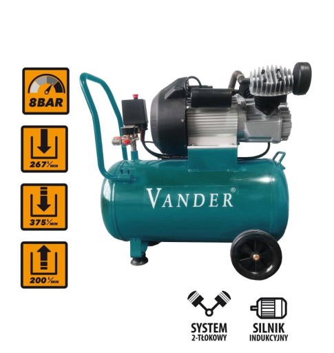 КОМПРЕСОР Масляний компресор 8bar 45l 2200W Vander