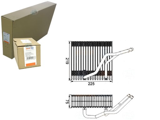 ВИПАРНИК КОНДИЦІОНЕРА BEHR HELLA 1J1820007A 1J1820 зображення 1