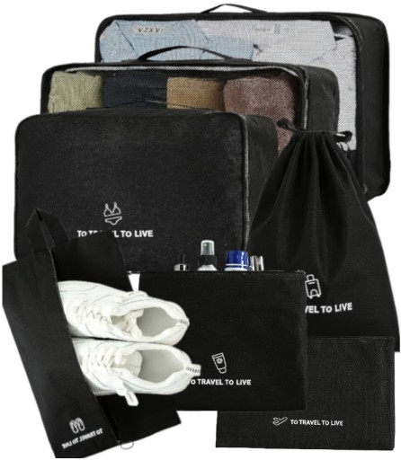 ОРГАНІЗАТОР ДЛЯ ПОДОРОЖЕЙ 41,5 x 32 x 11 см чорний