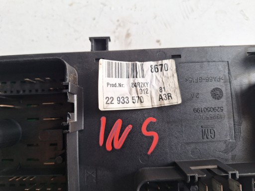OPEL INSIGNIA A HB LIFT 13-17 modul BSI 22933570