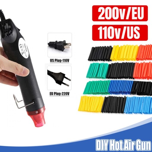 Electric Heat Gun 1m Long Cable 300W Mini Handheld Heat Gun US Plug 110V  Power Hot Dryer for DIY Craft Embossing Shrink Wrapping