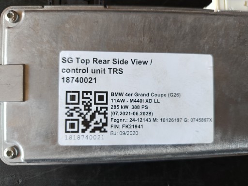 66535A2BCE0 5B39F25 - Контроллер камеры sorround view icam2 bmw 5a2bce0 5a7c9b0 как новый g20 g30