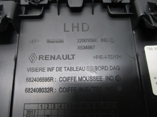 frame cover dials RENAULT CLIO V 682406595R