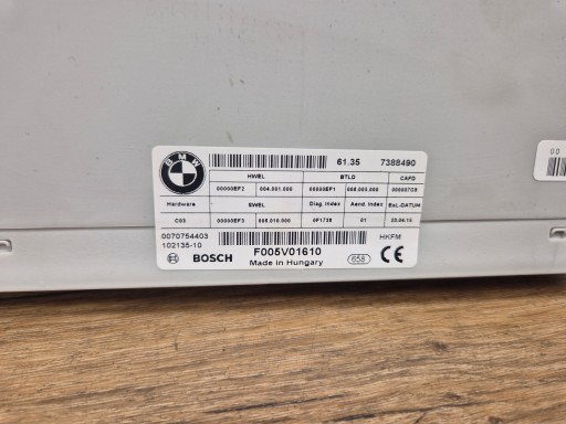 BMW module control unit bonnet boot F31 F36 X1 F48 X5 F15 X6 F16 7388490