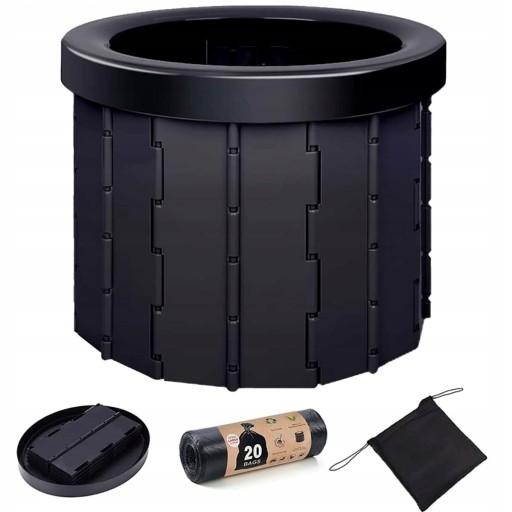 6SP00036 - КЕМПІНГ ТУАЛЕТ СКЛАДАНИЙ ТУАЛЕТ З МІШКОМ ДЛЯ СМІТТЯ