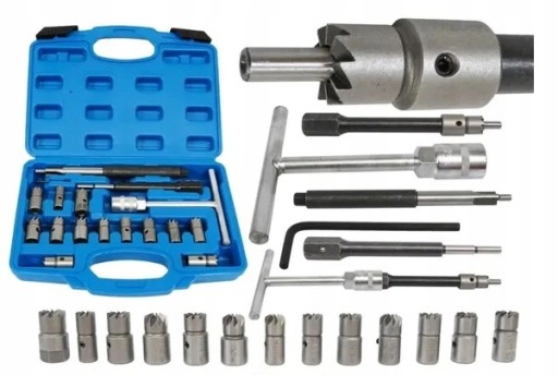 ФРЕЗЫ ДЛЯ СЕДЛА ИНЖЕКТОРОВ COMMON RAIL, 17 ЭЛЕМЕНТОВ