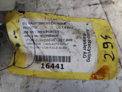 Servofreno PEUGEOT 206 1.6 16V ATE
