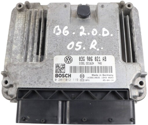 VW PASSAT B6 computer control unit of the engine 2.0D 03G906021AB 0281012119