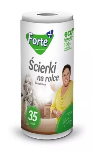 Ścierki na rolce 35 szt. bawełniane Forte+