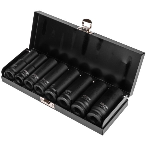 НАБОР УДАРНЫХ НАСАДОК. ДЛИН. 1/2 ФУТА 13–24 ММ, 8 ЭЛЕМЕНТОВ.