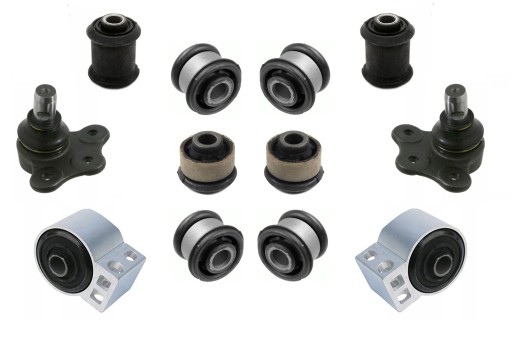 5231808 - Сайлентблоки передней подвески поперечные рычаги + салазки saab 9-5 95 качество 2002-2009 гг.