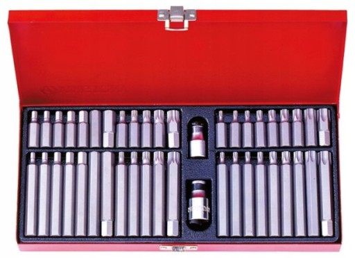 НАБІР БІТ TORX SPLINE HEX KING TONY 44 шт.