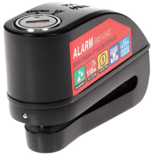 Замок с сигнализацией 110 дБ двойного назначения черный