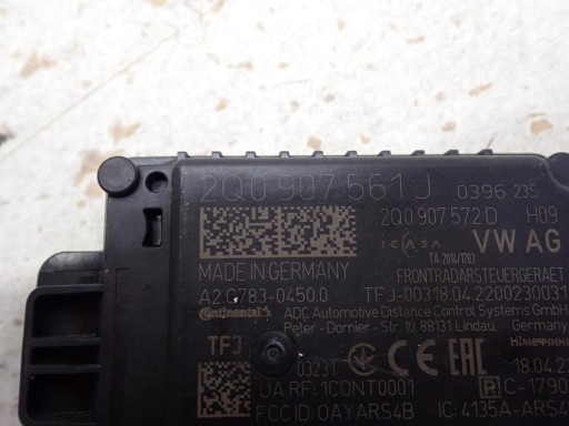 Radar distronic VW SEAT SKODA AUDI 2Q0907561J