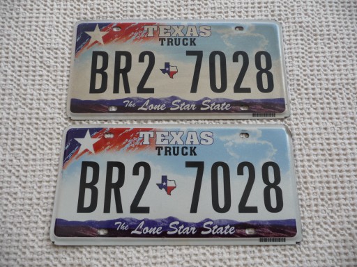 Номерной знак USA TRUCK TEXAS BR2 7028 x2