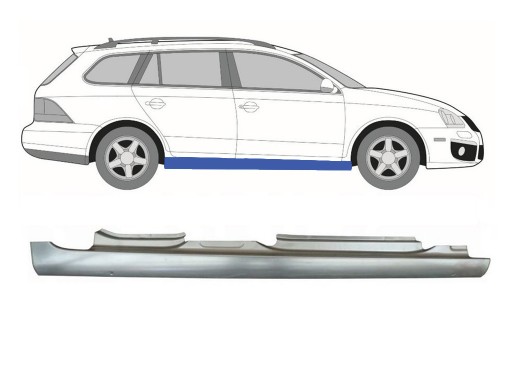 1K9809606 - VW JETTA 2005-2010 ПОРІГ ПРАВИЙ