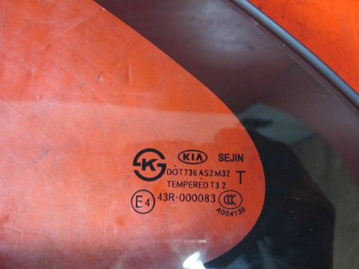 KIA RIO III UB 3D window bodywork left rear part 12R