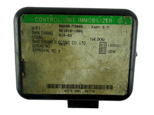 control unit IMMOBILAIZERA HYUNDAI SANTAMO 96800-M300