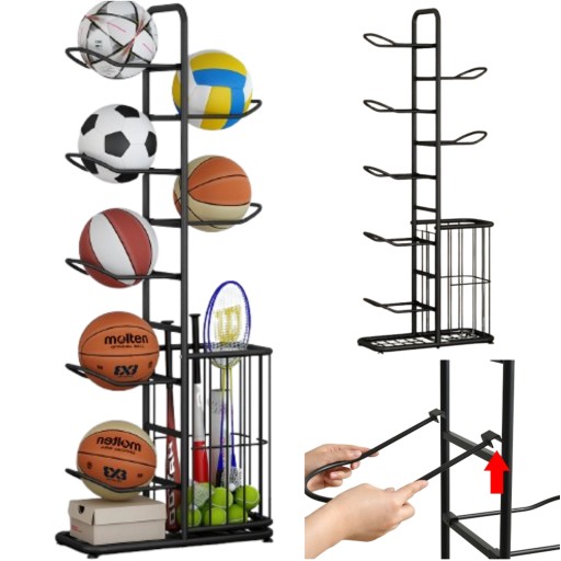 🏀 MEGA OKAZJA! Stojak na piłki - Uporządkuj swój sprzęt!