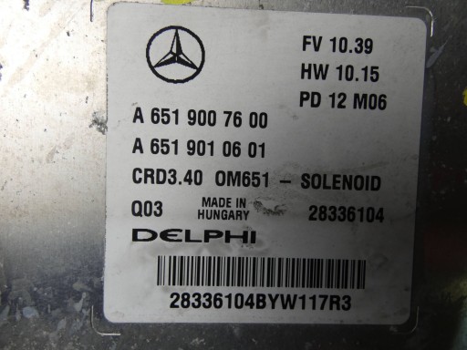 MERCEDES B KLASA W246 A W176 CLA W117 computer control unit of the engine