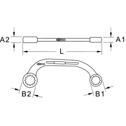 KS Tools CHROMEplus Стартерний і блок-ключ 10x12 мм