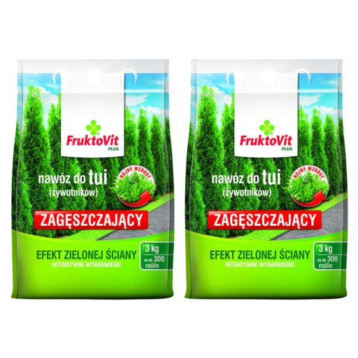 Nawóz Do Tui Żywotników 3 Kg Tuje Fruktovit zestaw 2 sztuk