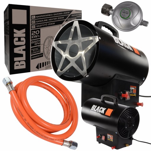 Газовий нагрівач 25KW 680M3 з термостатом BLACK