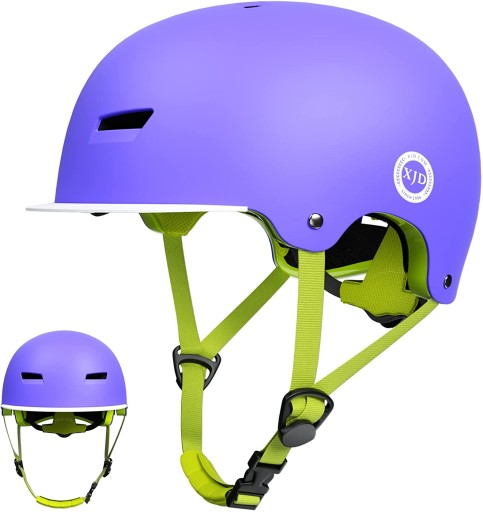 Шолом XJD S 51-54 см троянди та фіолетовий