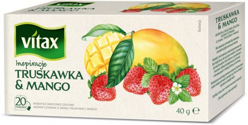 Herbata owocowa Vitax truskawka i mango 20szt 2g