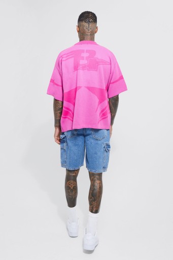Boohoo NG2 mwu ružová pletená košeľa krátky rukáv XS