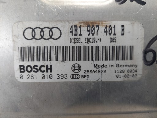 A6 C5 2.5 TDI 4B1907401B unité de commande électronique uce moteur