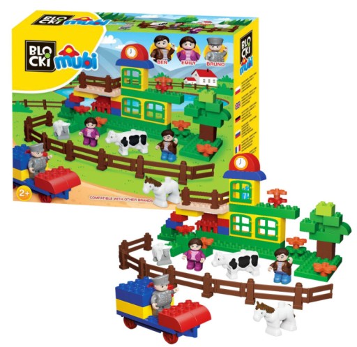 Блоки Мубі 2+ - Весела ферма 71 шт