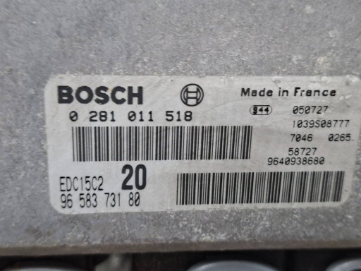 Bedienteil DES MOTORS 0281011518 9658373180 9640938680 Citroen Peugeot 2.0 HDI