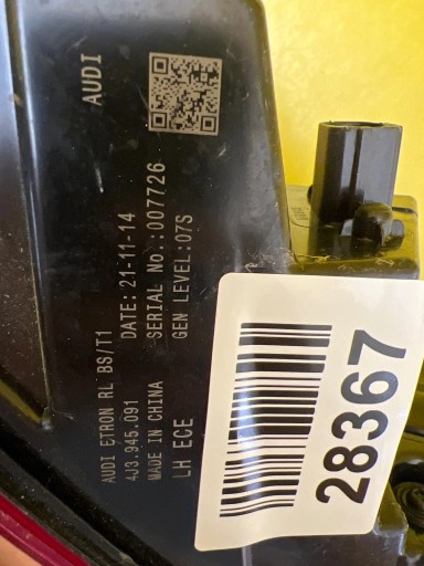 Audi E-tron GT light rear part left Led 4J3945091