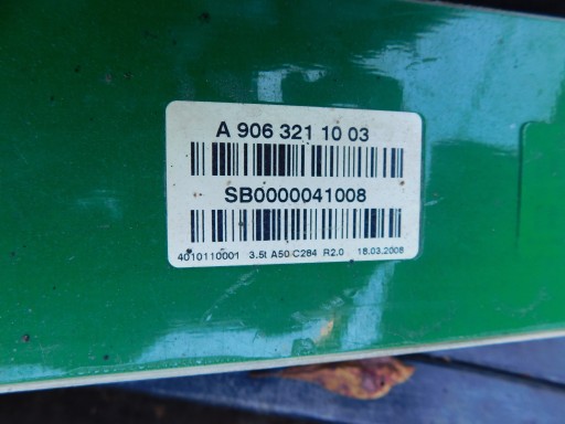 Resor poprzeczny front gumy blizniak Sprinter 906 VW Crafter A9063211003