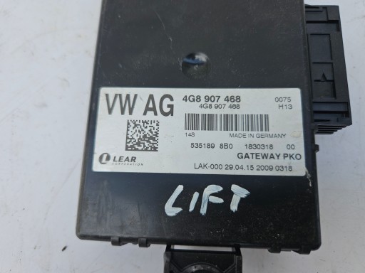 control unit module GATEWAY AUDI A6 C7 A7 C7 4G FL LIFT