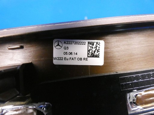 MERCEDES S KLASA W222 moulding DEKOR BOCZKA door right front wood