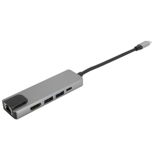 Многопортовый адаптер USB-концентратора TypeC для мультимедийного интерфейса высокой четкости 5